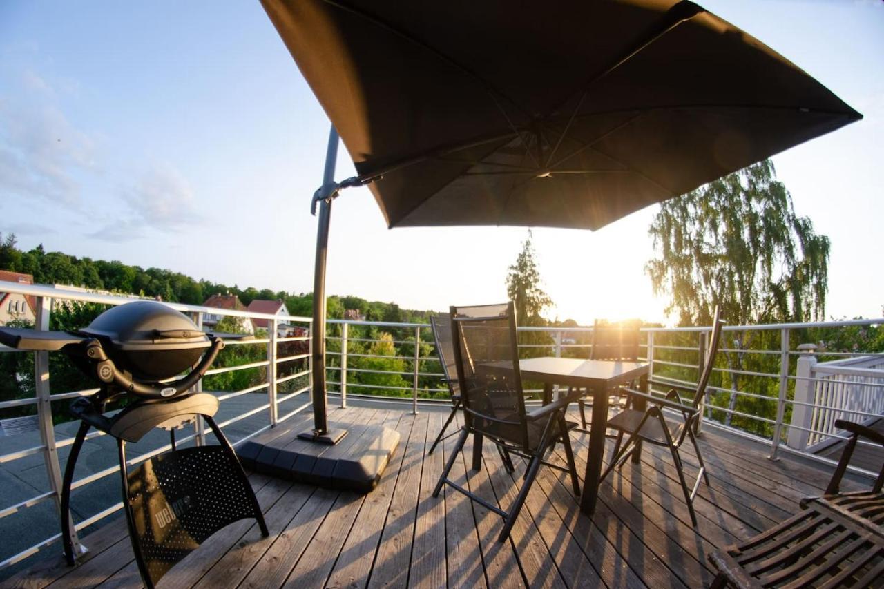 Ferienwohnung Weitblick-Loft Mit Terrasse Rostock Exterior foto